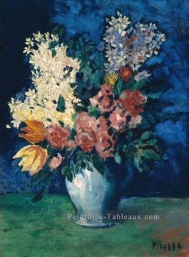 Fleurs 1901 cubiste Peinture à l'huile